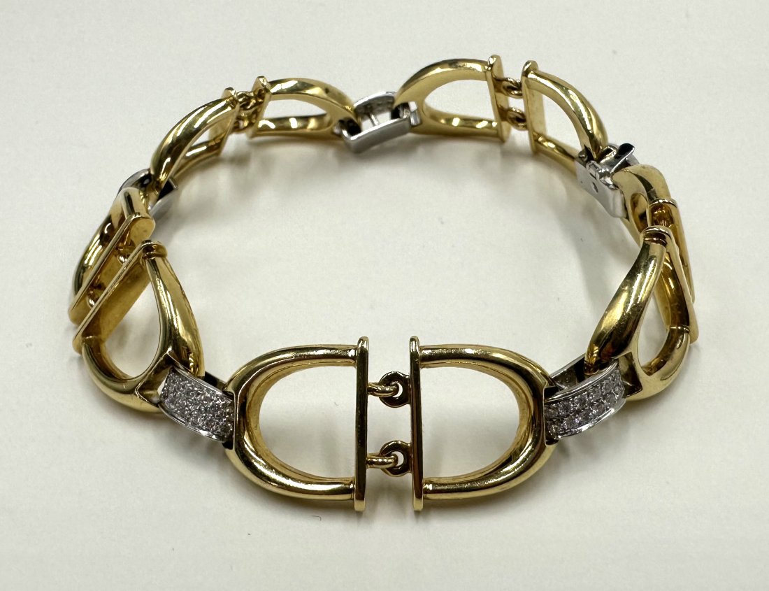 Roberto Coin 18k diamond stirrup bracelet (1 of 12)