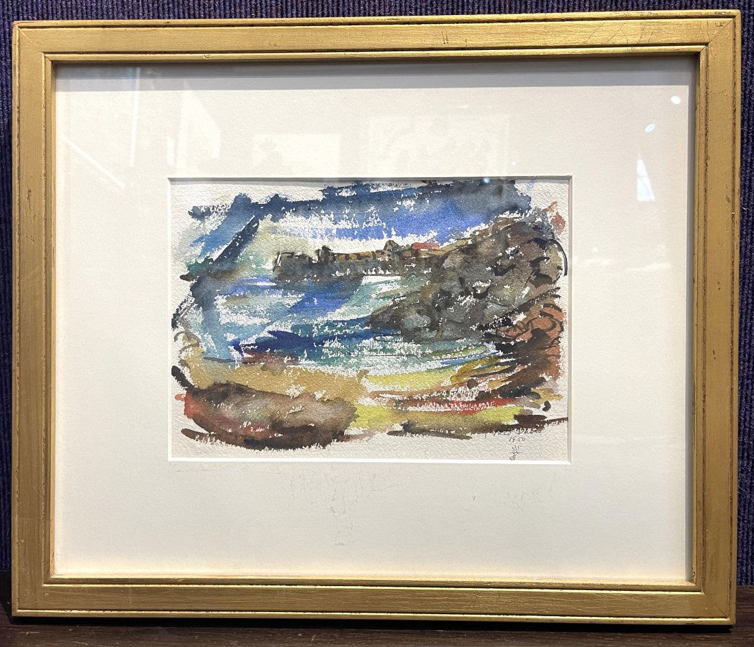 Watercolor of Lake Monhegan Island by Ted Davis (1 of 6)