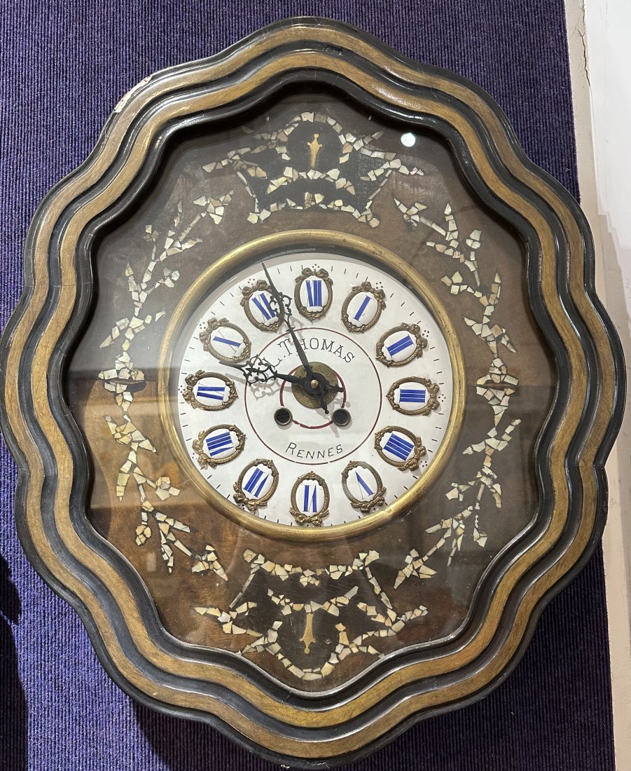 19th century wall clock (1 of 10)