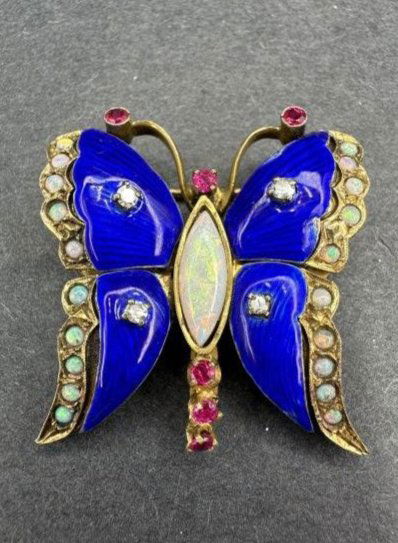 14k ruby butterfly brooch (1 of 3)