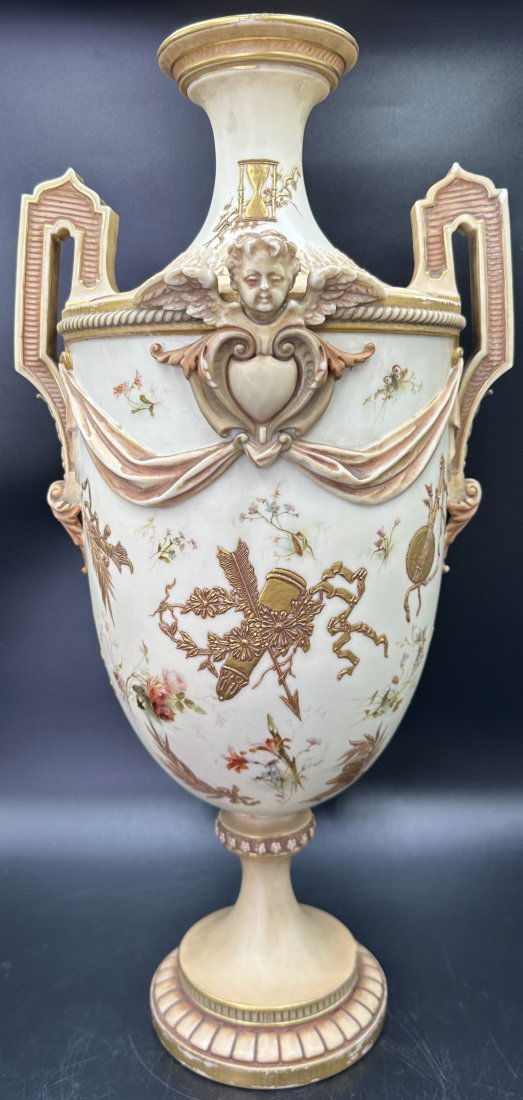 Royal Worcester angel vase, c1880 (1 of 9)