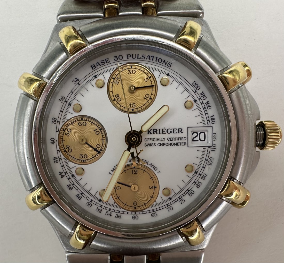 Krieger chronograph mens watch: Krieger chronograph mens watch Wristband: 10 inches Case: 40mm