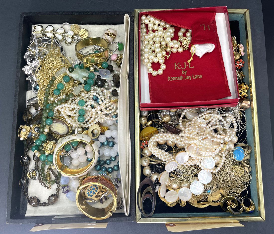2 trays costume jewelry, 89th St. Estate  95 items total count (1 of 13)