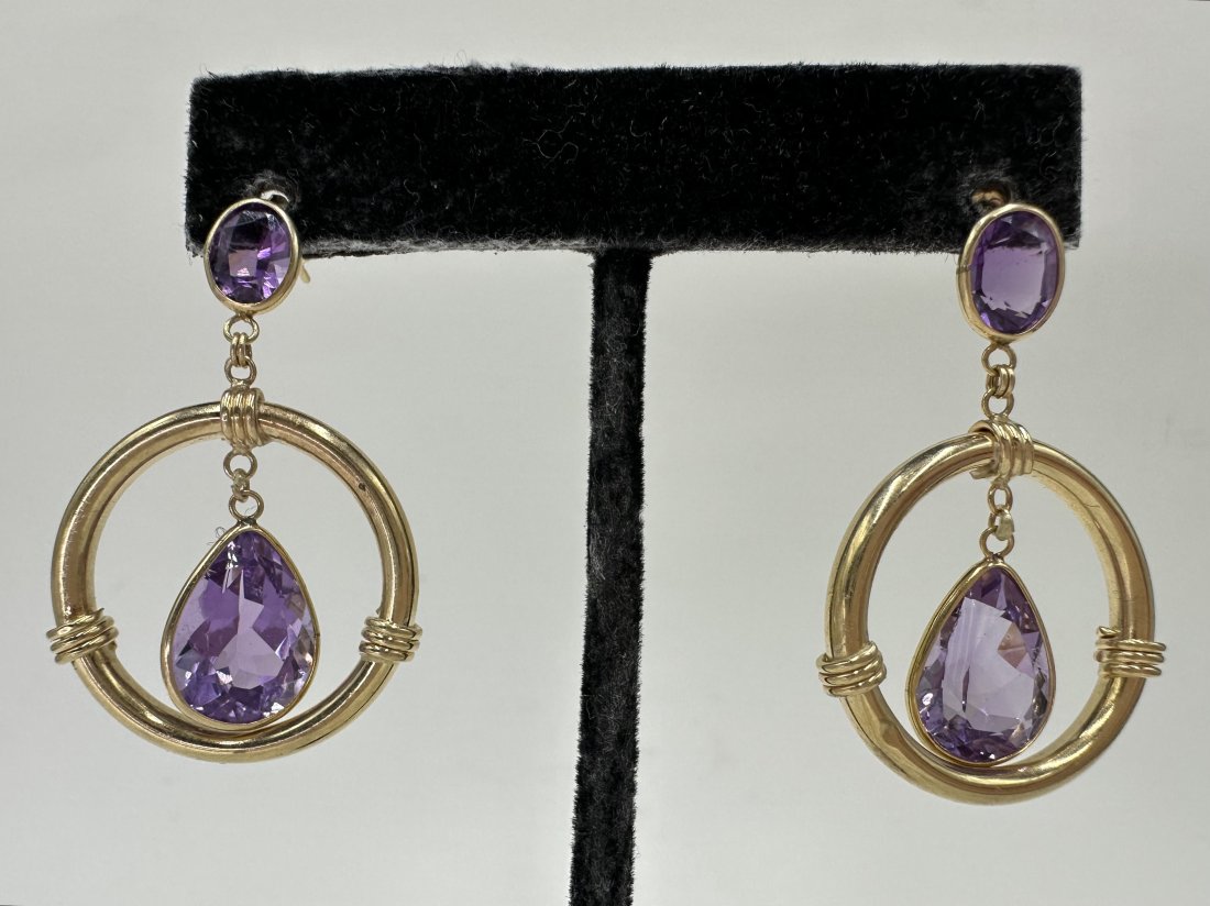 14k amethyst earrings (1 of 4)
