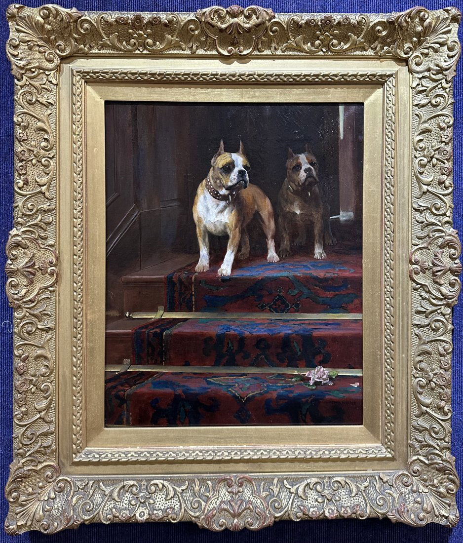 Arthur Wardle painting of French bulldogs, c1910 (1 of 14)