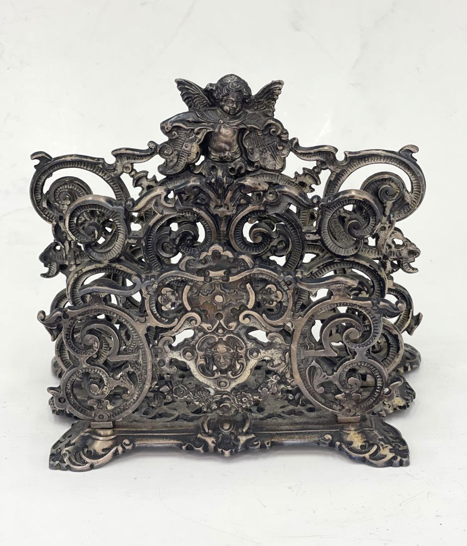 Silver plated letter organizer: Silver plated letter organizer