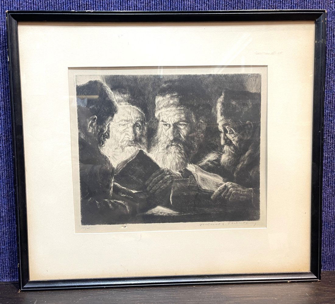 Original etching by Julius Turner, The Talmudist (1 of 10)