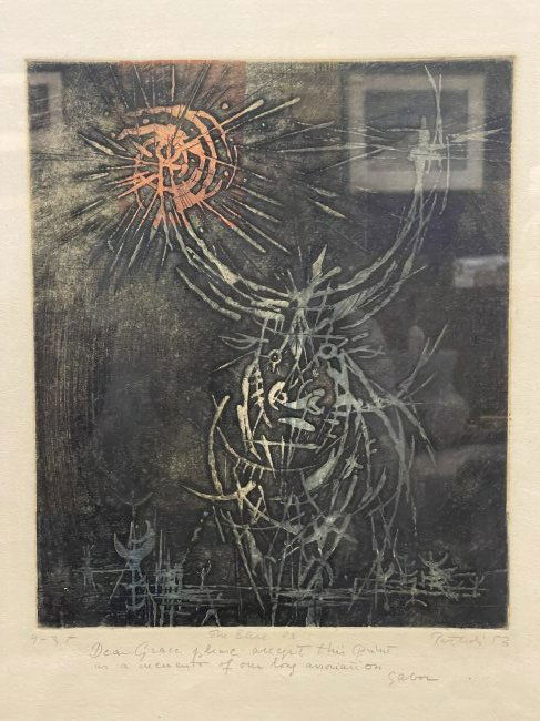 Gabor Peterdi lithograph, The Blue Ox, 1953 (1 of 6)