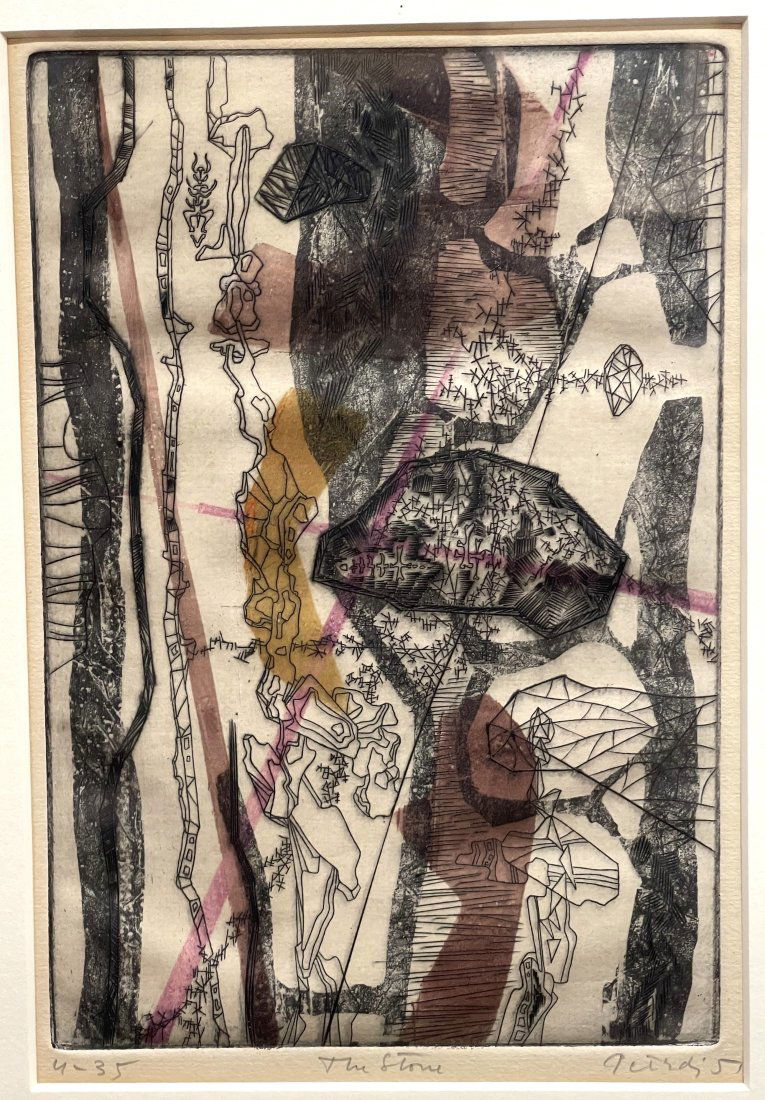 Gabor Peterdi print, The Stone, 1951 (1 of 7)