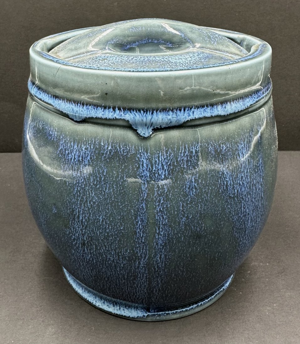 Alfred Dunhill tobacco jar: Alfred Dunhill tobacco jar. Height: 5.25 inches, diameter:4.75 inches(top).