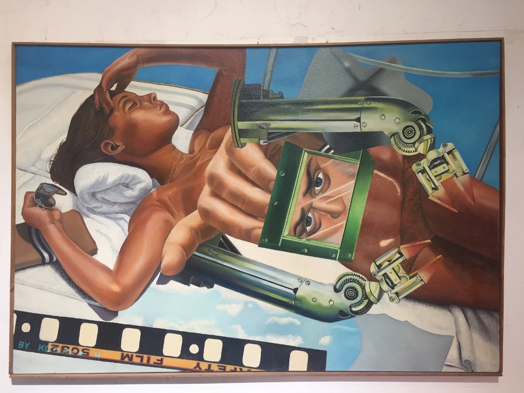 Large unsigned painting, Rosenquist style, c.1970 (1 of 4)