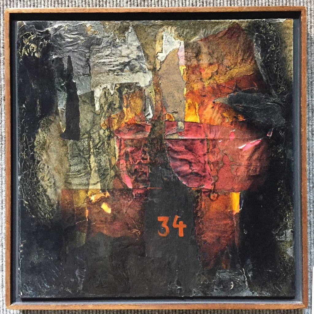 Two abstract paintings, Sotheby's label (1 of 8)