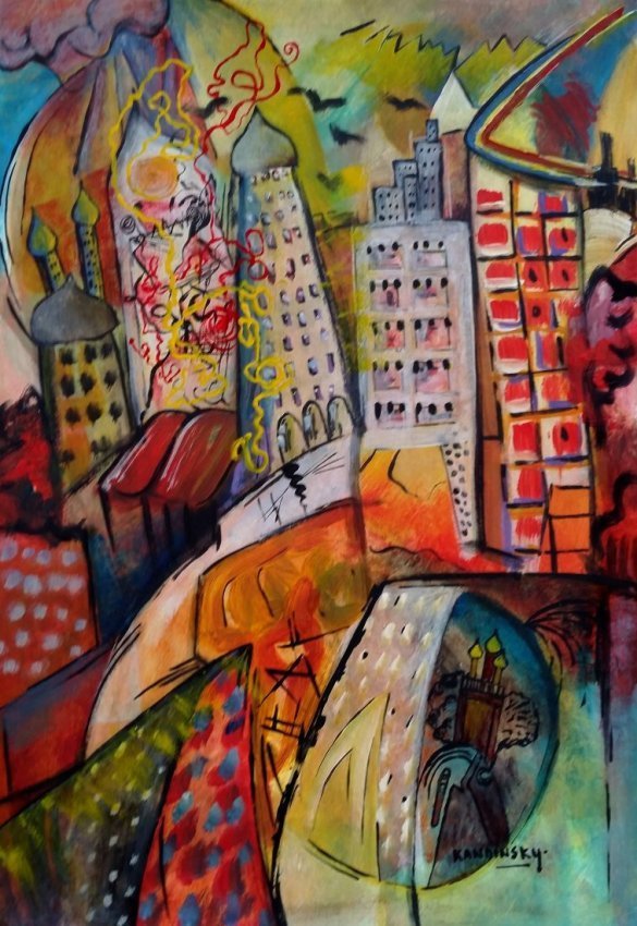 WASSILY KANDINSKY RUSSIAN  ART PAINTING (1866-1944) (1 of 3)