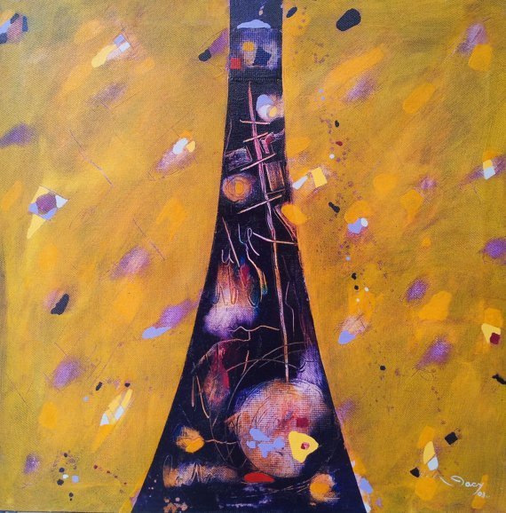 ABSTRACT FIGURATIVE LATIN AMERICAN ART BY GABRIEL C. (1 of 2)