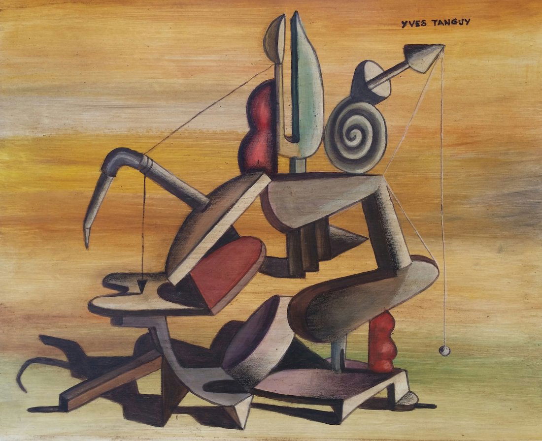 Yves Tanguy Mixed Media on Board French (1900 - 1955) (1 of 1)