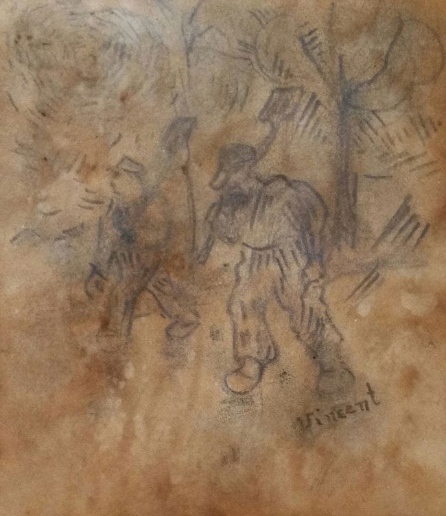 Vincent Van Gogh Landscape Drawing (1853-1890)Attrib (1 of 1)