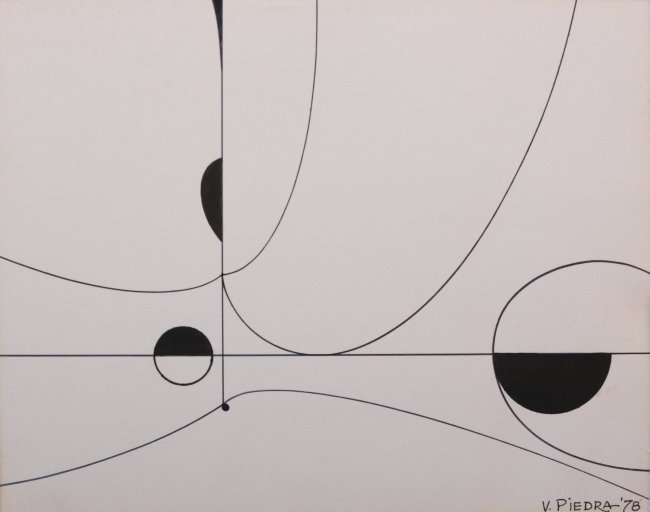 Latin American Art Modern Art Drawing 1978 Victor M.P (1 of 3)