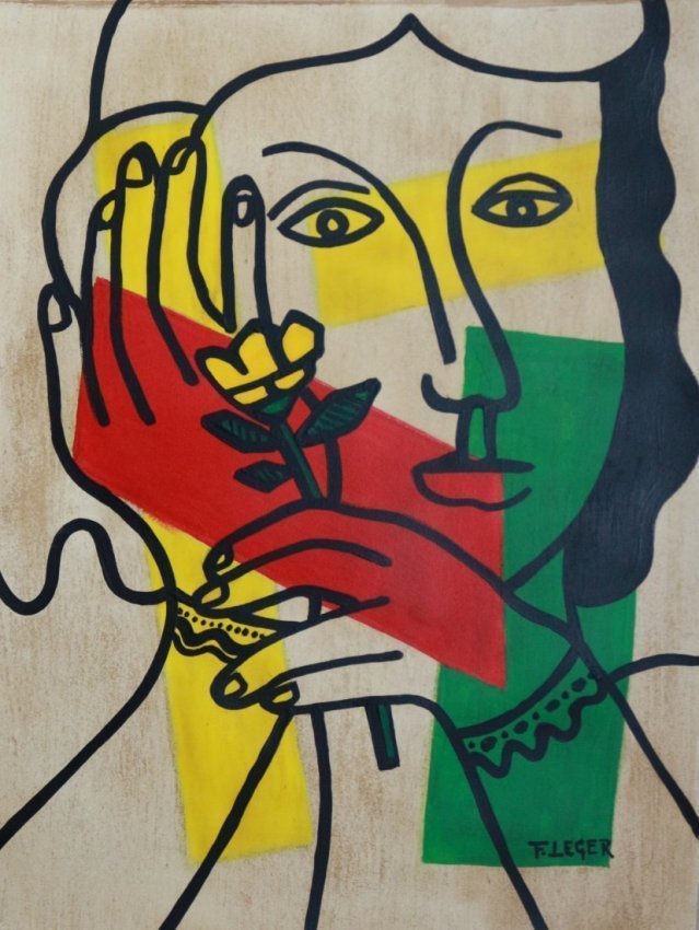 Fernand Leger Mixed Media on Paper, French 1881-1955 (1 of 3)