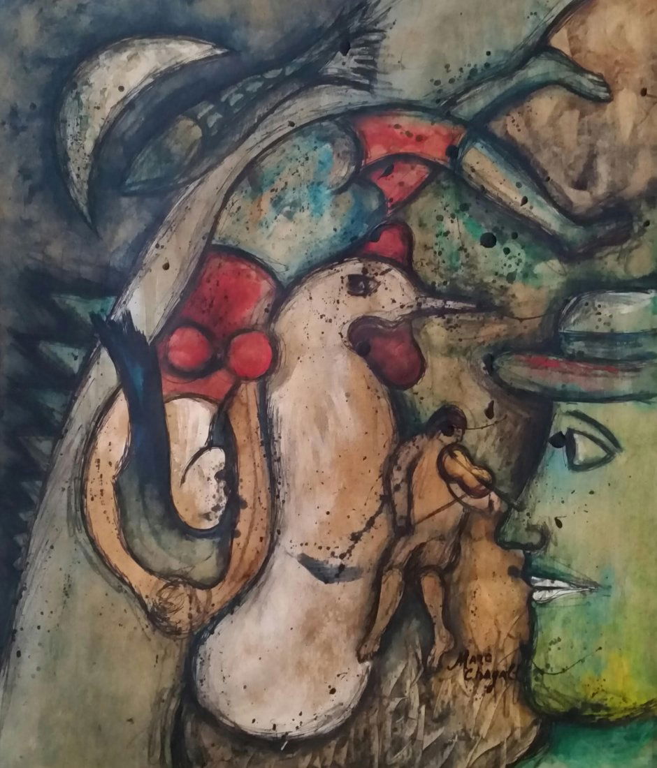 Marc Chagall Mixed Media on Board (1887-1985) (1 of 1)