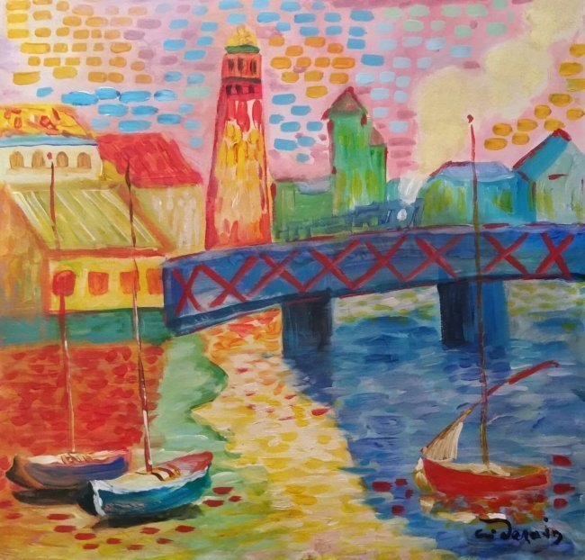 Andre Derain Watercolor Lanscape French Art (1880-1954) (1 of 2)