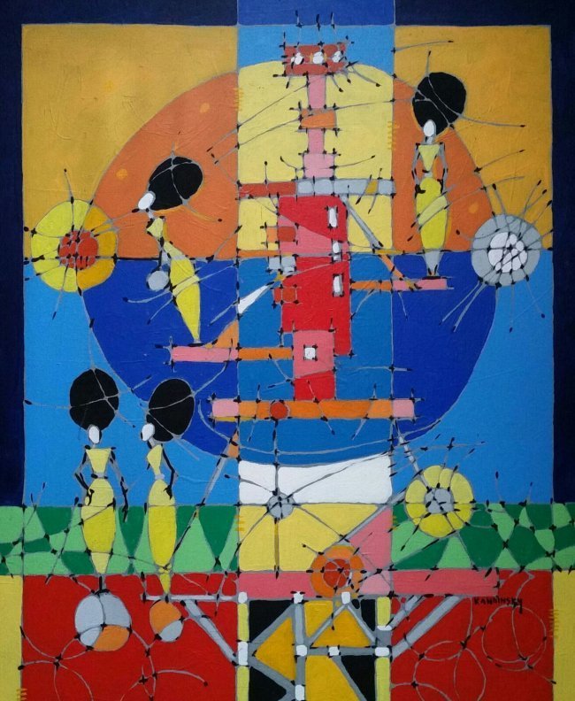 WASSILY KANDINSKY ABSTRACT PAINTING RUSSIAN (1866-1944) (1 of 2)