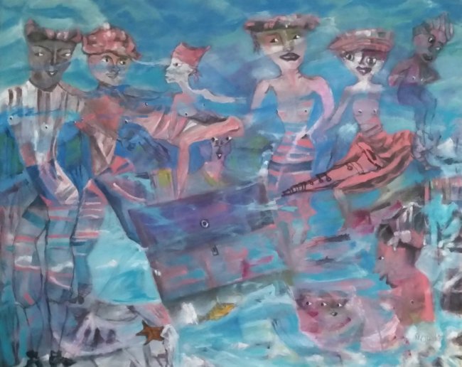 MAYRA OVIEDO ABSTRACT FIGURATIVE (ACRYLIC ON CANVAS) (1 of 4)