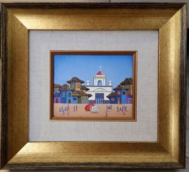 Naive Art Landscape Latin American Art Naif E.guhlle (1 of 3)