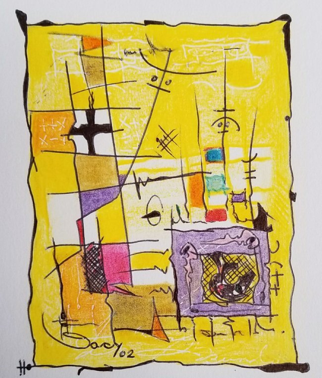 LATIN AMERICAN ART DRAWING ABSTRACT SURREALISM (1 of 2)