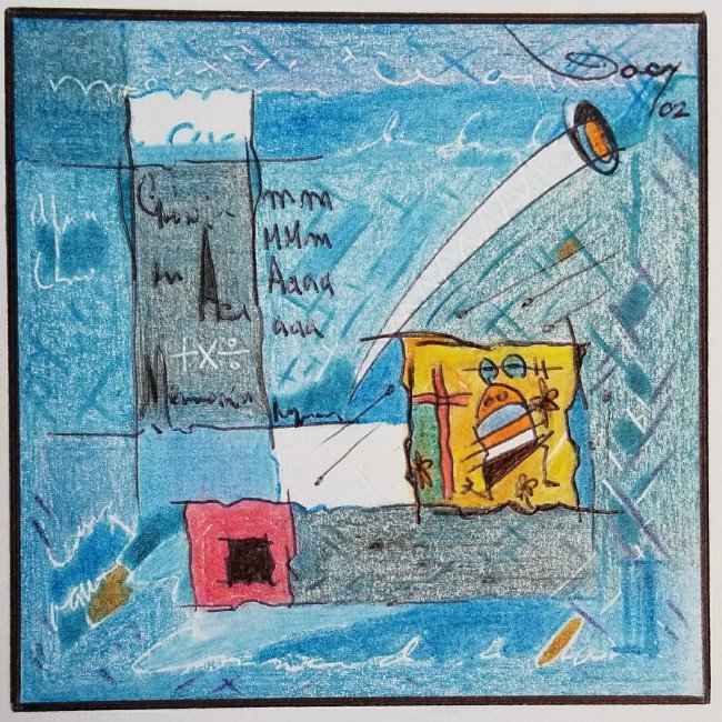 ART CARIBBEAN LATIN AMERICAN DOMINICAN REPUBLIC GACY: LATIN AMERICAN ART BY GACY ,GABRIEL CALDENTEY ,MINATURE SKETCH DRAWING ON PAPER 8 1/2" X 5 3/4" ,SIGNED DATED 2002. OVER 40 YEARS OF CAREER. HIS PAINTINGS FORM PART OF MANY PRIVATE AND PUBLIC COLLECTI
