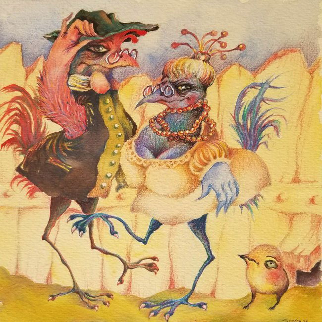 Latin American Cartoons Naive Surrealism Art Cuban (1 of 2)