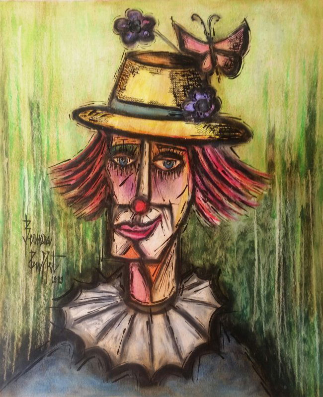 Bernard Buffet Clown French Expressionism (1928-1999) (1 of 2)