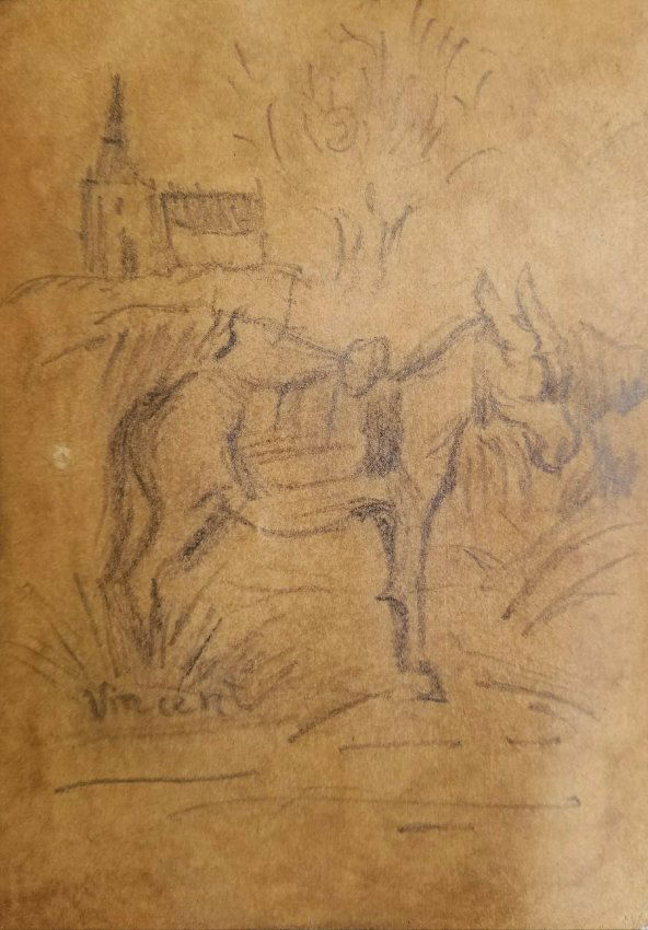 Vincent Van Gogh Landscape Drawing (1853-1890) (1 of 2)