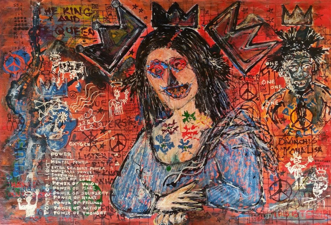 Jean-Michel Basquiat Da Vinci Monalisa Tribute (1 of 3)