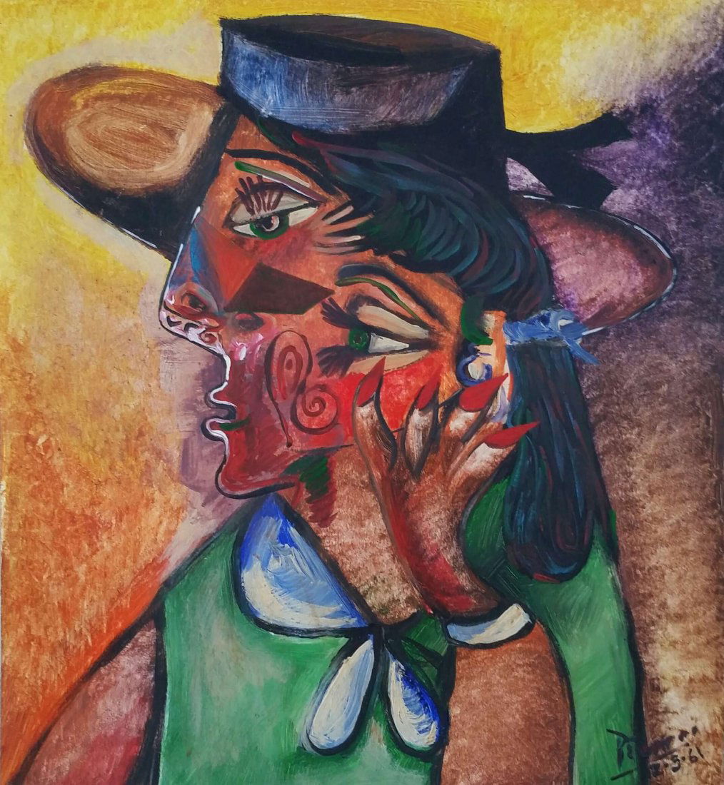 Pablo Picasso Mixed Media Women Cubism Spanish (1 of 1)