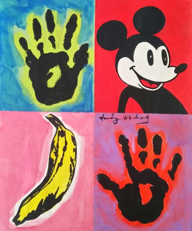 Andy Warhol Mixed Media Pop Art American (1 of 1)