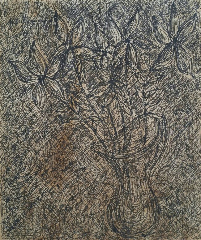 Alberto Giacometti (1901-1966) Mixed Media on Board (1 of 2)