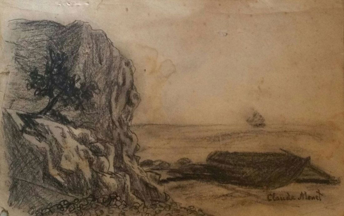 Claude Monet Drawing French Landscape (1840-1926) (1 of 1)