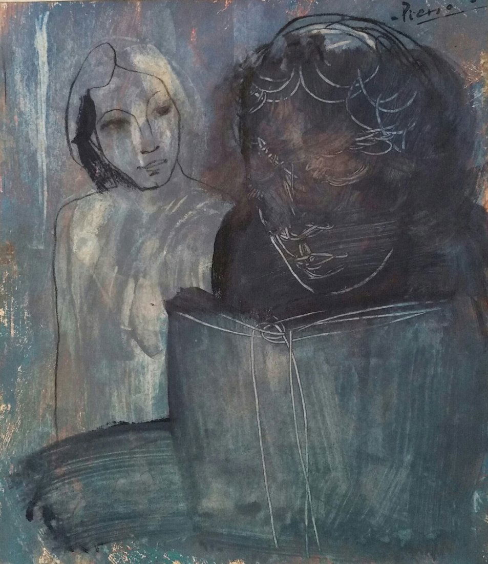 Pablo Picasso Blue Period (Attri ,Mixed Media ) (1 of 4)