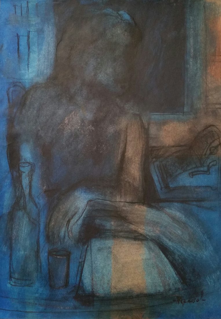 PABLO PICASSO BLUE PERIOD (MIXED MEDIA ATTRIBUTED) (1 of 3)