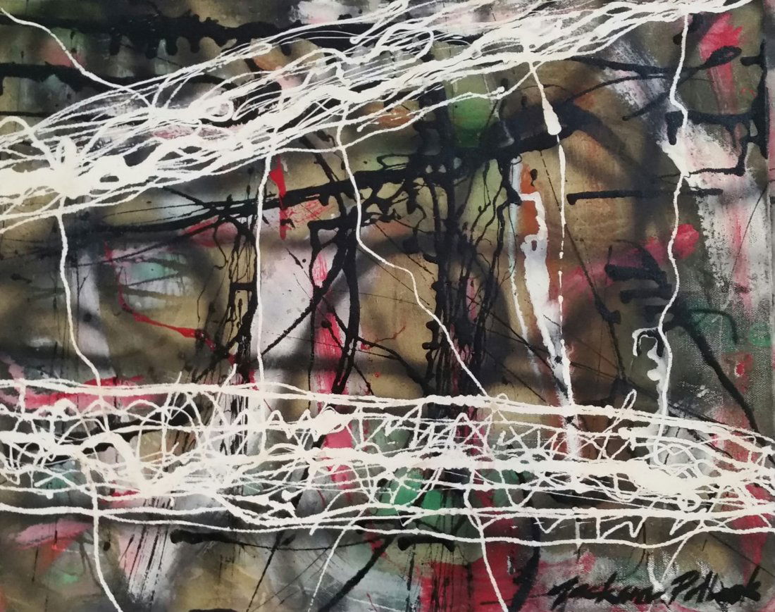 JACKSON POLLOCK ABSTRACT EXPRESSIONIST-1912-1956 ATTRIB (1 of 4)