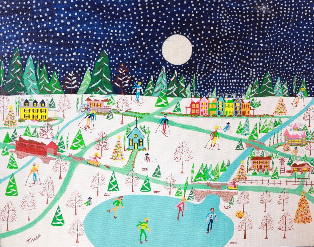 ROBERT J. TORRES LATIN AMERICAN ART NAIF NAIVE ART (1 of 4)