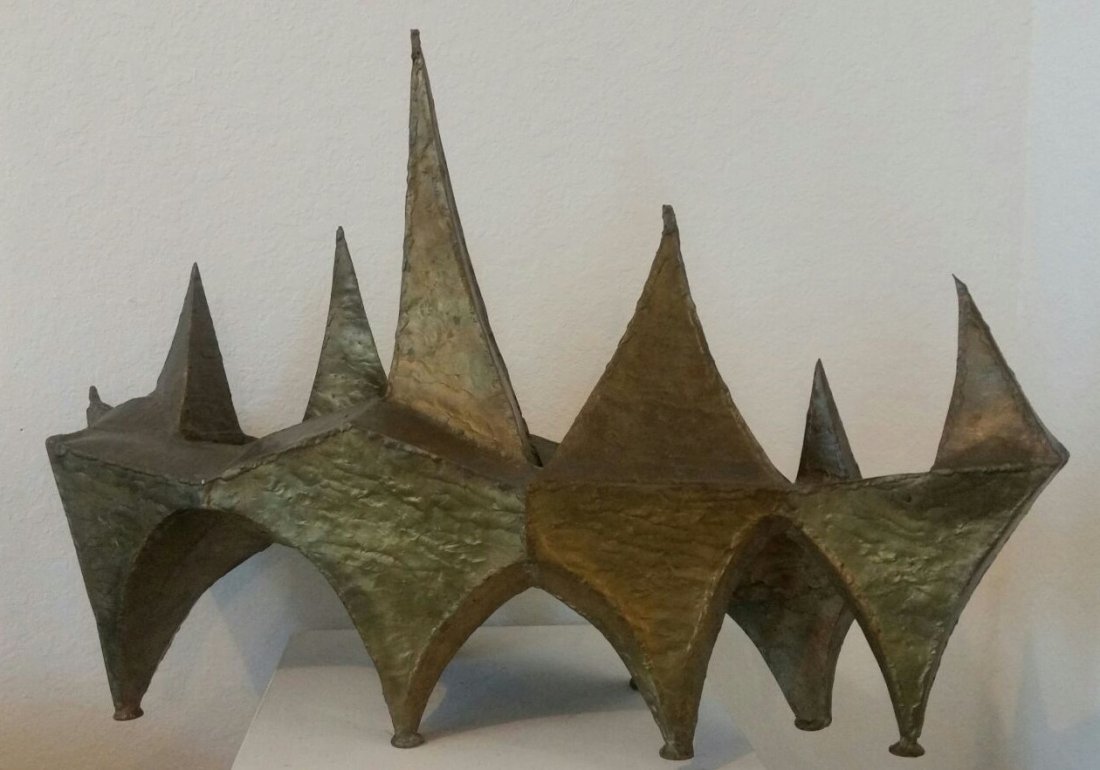 RHINO VINTAGE RUSSIAN MODERN BRONZE SCULPTURE BY R (1 of 5)