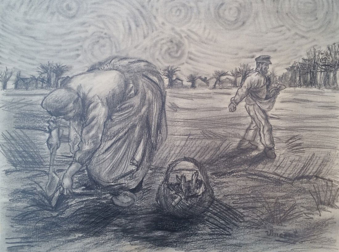 Vincent Van Gogh Drawing Landscape (1853 – 1890) (1 of 2)