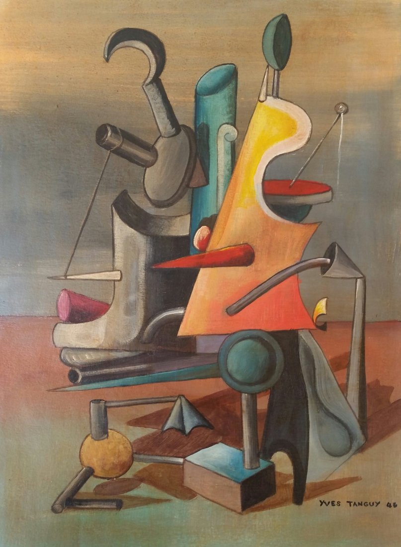 Yves Tanguy Mixed Media On Board French (1900 –1955) (1 of 2)