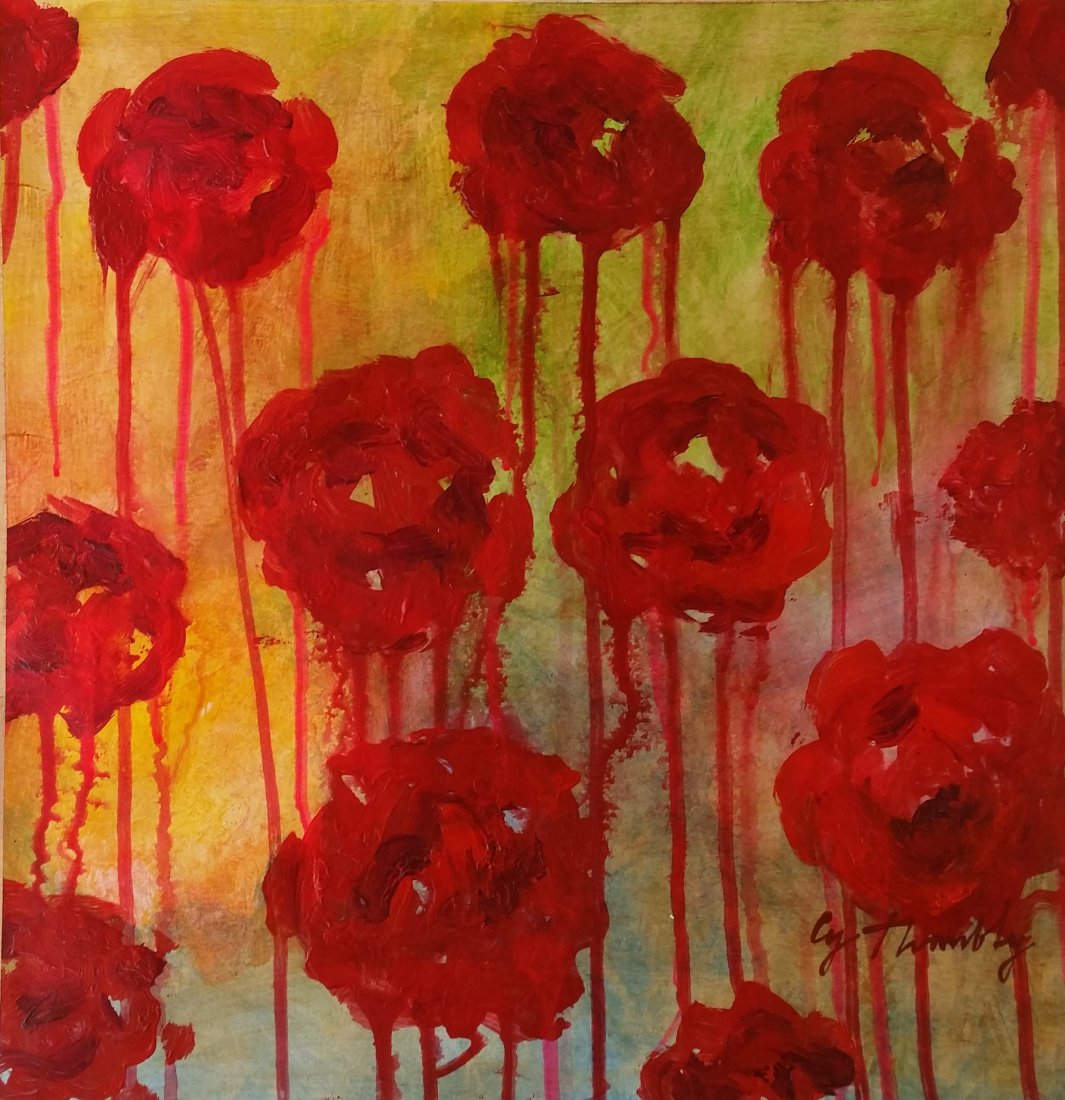 Edwin Parker Cy Twombly Flowers Mixed Media 1928 – 2011 (1 of 2)