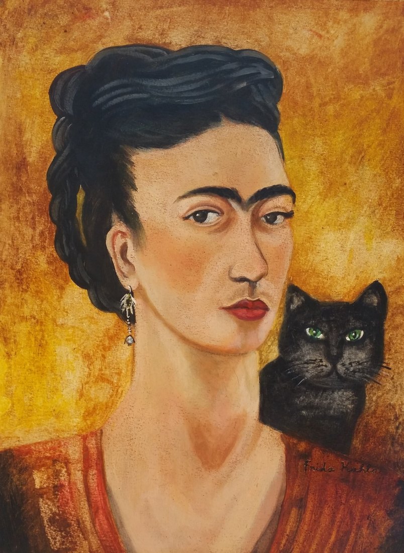 Frida Kahlo Drawing Latin American Mexican (1907-1954) (1 of 2)
