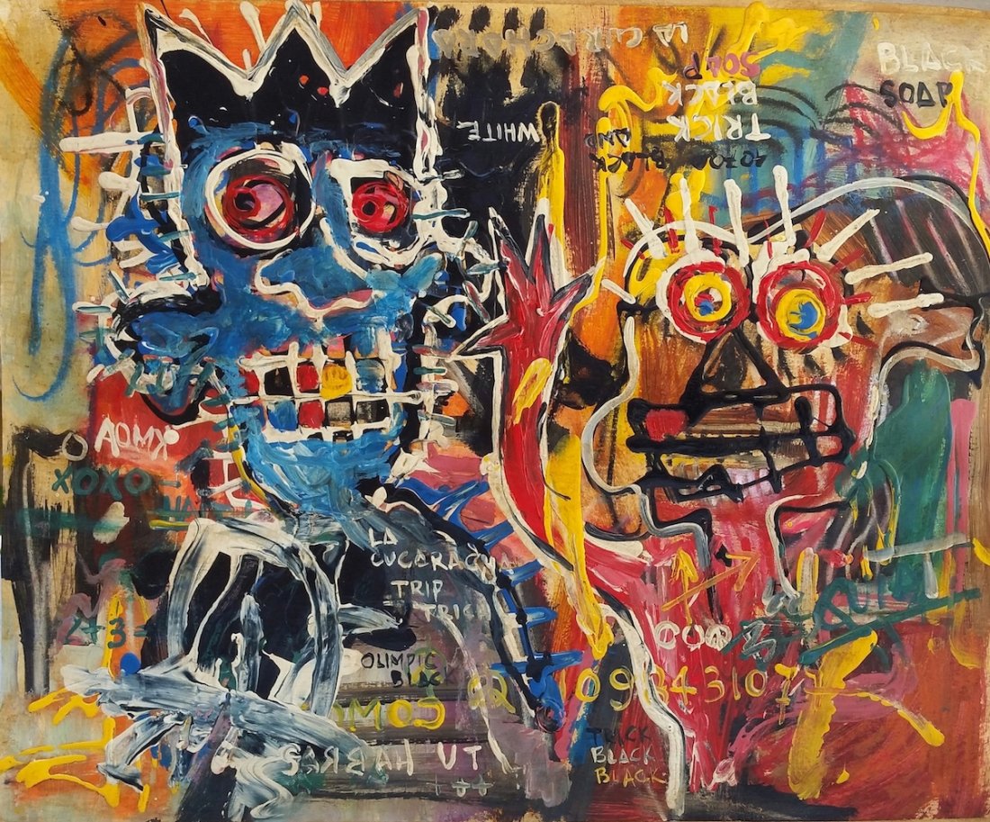 Jean Michel Basquiat Drawing Painting (1960 - 1988) (1 of 3)