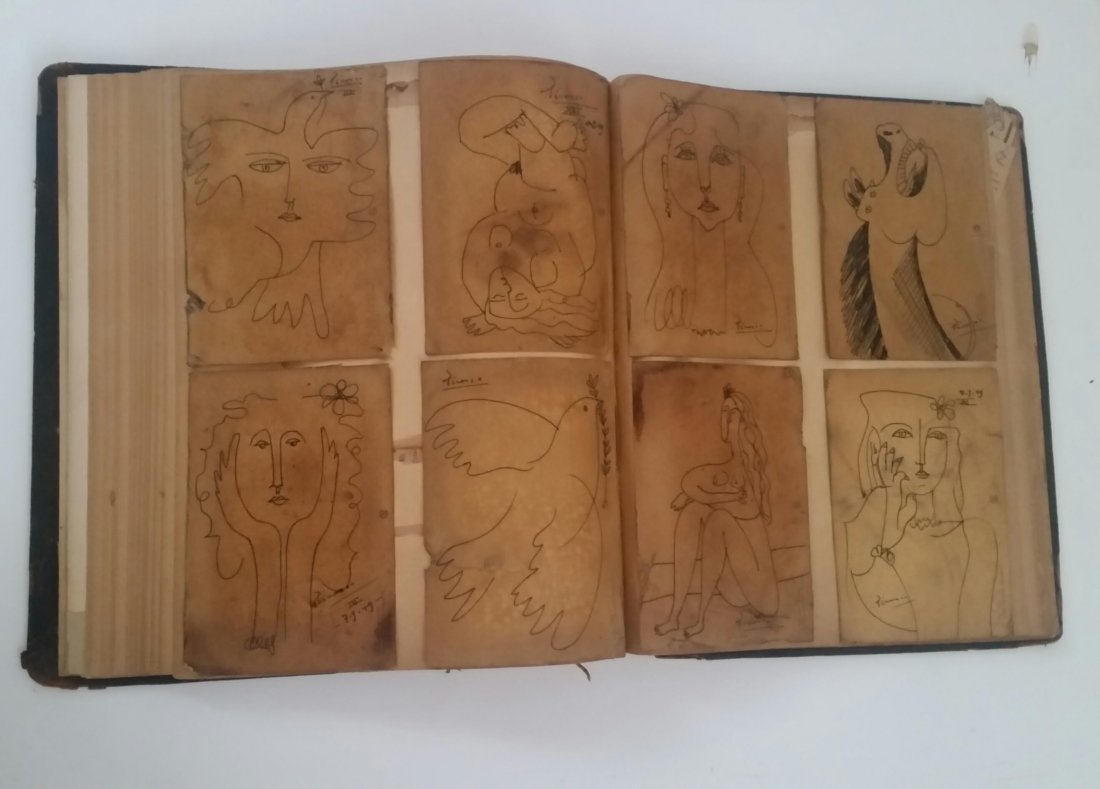 Picasso Drawings Lot 8 pieces Spanish 1881- 1973 (1 of 8)