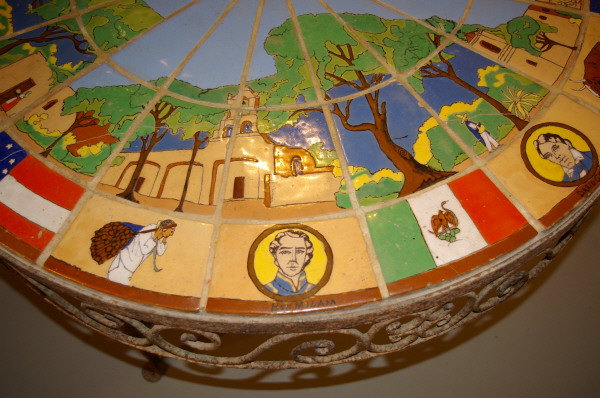 San Jose Pottery Tile Table Alamo / Texas Mural - 5