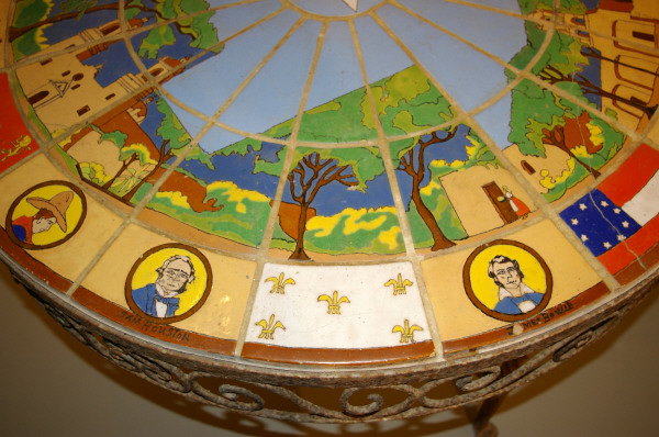 San Jose Pottery Tile Table Alamo / Texas Mural - 6